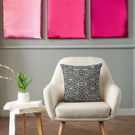 Black and White Funky Cubism Neo Geo Abstract Kussen