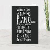 Black And White Funny Piano Cards For Women Her Kaart (Voorkant)