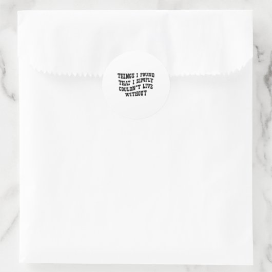 Black And White Funny Text Quote Sticker (Tas)