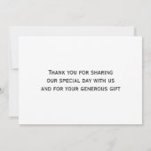 Black and White Gay Weddenschap Hartelijk dank Bedankkaart (Achterkant)