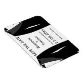 Black and White Gay Weddenschap Save the Date Magn Magneet (Rechterzijde)