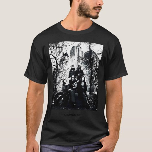 Black And White Genesis Band T-shirt (Voorkant)