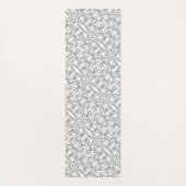 Black And White Geometric-Modern Minimalist Yogamat (Achterkant)