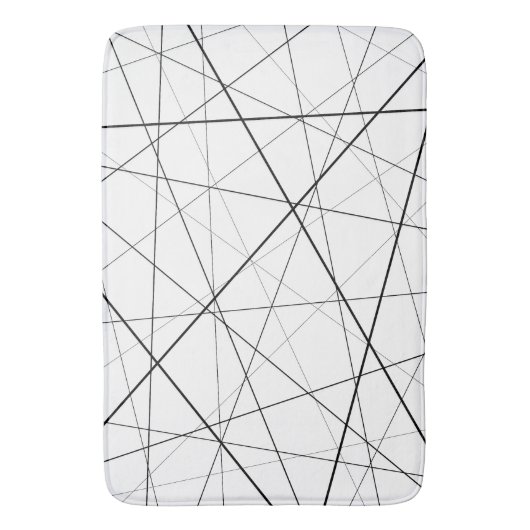 Black and white geometric pattern badmat (Voorkant Verticaal)