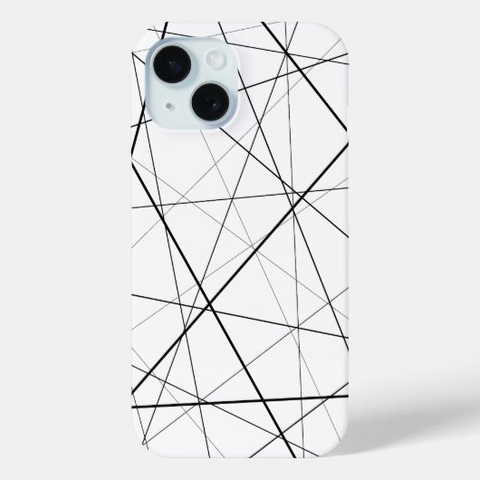 Black and white geometric pattern Case-Mate iPhone case (Achterkant)
