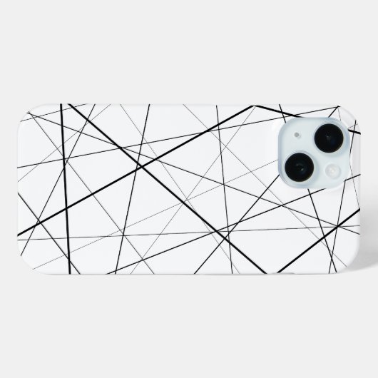 Black and white geometric pattern Case-Mate iPhone case (Achterkant (horizontaal))