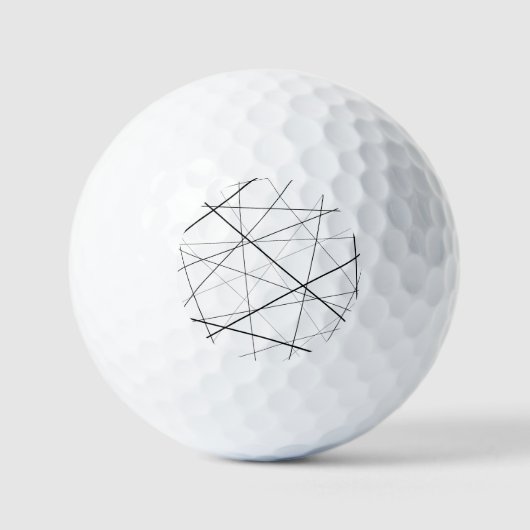 Black and white geometric pattern golfballen (Voorkant)