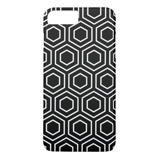 Black and White Geometric Pattern iPhone 7 Plus Ca Case-Mate iPhone Case (Achterkant)