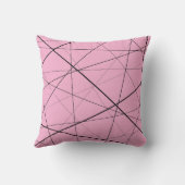 Black and white geometric pattern kussen (Achterkant)