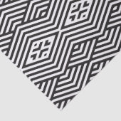 Black and White Geometric Pattern Tissuepapier (Detail)