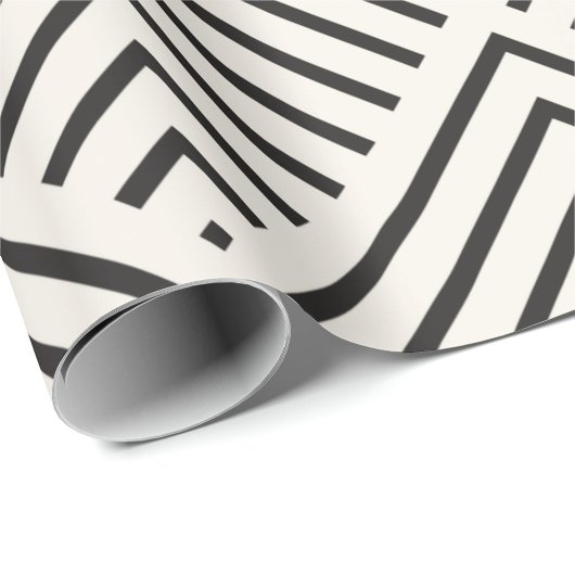 Black and white geometric pattern with overlapping cadeaupapier