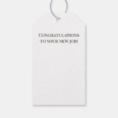 Black and White Geometric Squares Pattern Cadeaulabel (Achterkant)