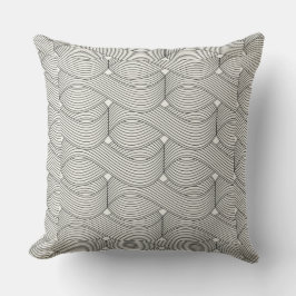 Black and White Geometric Throw Pillow Buitenkussen