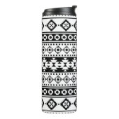 Black and White Geometric Tribal Thermosbeker (Gedraaid links)
