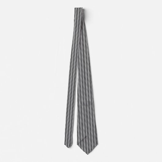 Black and white geometrical pattern stropdas (Achterkant)