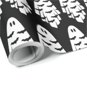 Black and White Ghost Cadeaupapier (Rol Hoek)