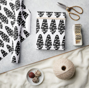 Black and White Ghost Cadeaupapier