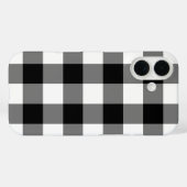 Black and White Gingham Buffalo Plays Pattern Case-Mate iPhone Case (Achterkant (horizontaal))