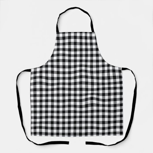 Black and White Gingham Buffalo Pset Schort (Voorkant)