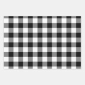 Black and White Gingham Check Pset Inpakpapier Vel (Voorkant)