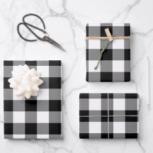 Black and White Gingham Check Pset
