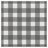 Black and White Gingham Check Stof (Close Up)