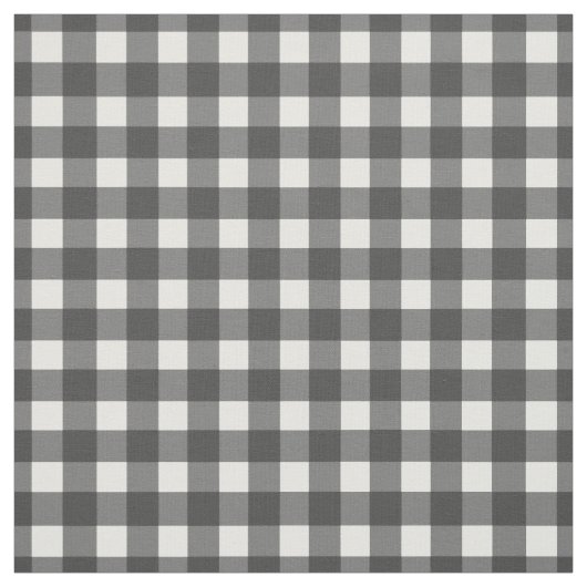 Black and White Gingham Check Stof (Swatch)