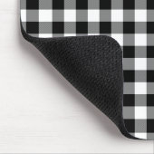 Black and White Gingham Checks Pattern Muismat (Hoek)