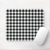 Black and White Gingham Checks Pattern Muismat (Met muis)