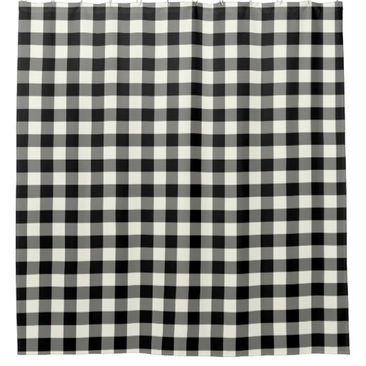 Black and White Gingham Shower Curtains Douchegordijn (Voorkant)
