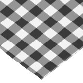 Black and White Gingham Table Runner Korte Tafelloper (Hoek)