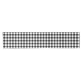 Black and White Gingham Table Runner Korte Tafelloper (Horizontaal)