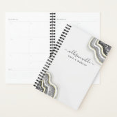 Black and White Glitter Agate Geode Luxe Business Planner (Display)