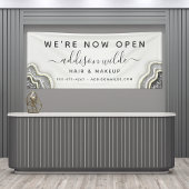 Black and White Glitter Agate Geode Luxe Business Spandoek