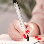 Black and White Glitter Agate Geode Luxe Business Zwarte Inkt Pen