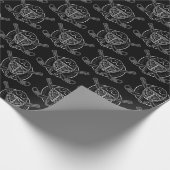 Black and White Goalie Mask Cadeaupapier (Hoek)