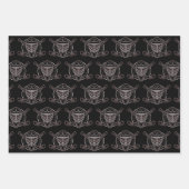 Black and White Goalie Mask Inpakpapier Vel (Voorkant 3)