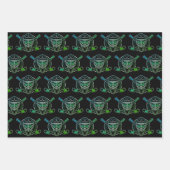 Black and White Goalie Mask Inpakpapier Vel (Voorkant 2)