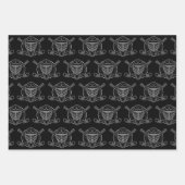 Black and White Goalie Mask Inpakpapier Vel (Voorkant)