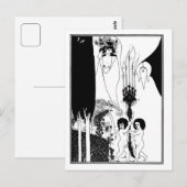 Black and white goth gothic art Nouvelle Salome Briefkaart (Voorkant / Achterkant)