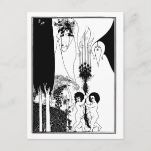 Black and white goth gothic art Nouvelle Salome Briefkaart