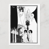 Black and white goth gothic art Nouvelle Salome Briefkaart (Voorkant)