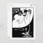 Black and white goth gothic art Nouvelle Salome Briefkaart (Voorkant / Achterkant)