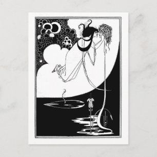Black and white goth gothic art Nouvelle Salome Briefkaart