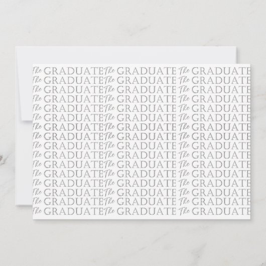 Black and White Graduation Kaart (Achterkant)