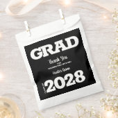 Black and White Graduation Party Bedankzakje (Geknipt)