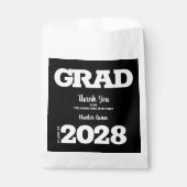 Black and White Graduation Party Bedankzakje (Voorkant)