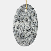 Black and White Granite Rock Keramisch Ornament (Rechts)