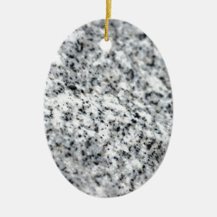 Black and White Granite Rock Keramisch Ornament