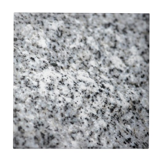 Black and White Granite Rock Tegeltje (Voorkant)